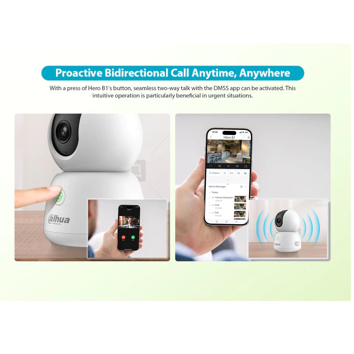 DAHUA | DH-H3B-H5B 3MP & 5MP Indoor Fixed-focal WiFi Pan & Tilt Network Camera │Human & Pet Detection │Sound alarm │Night vision